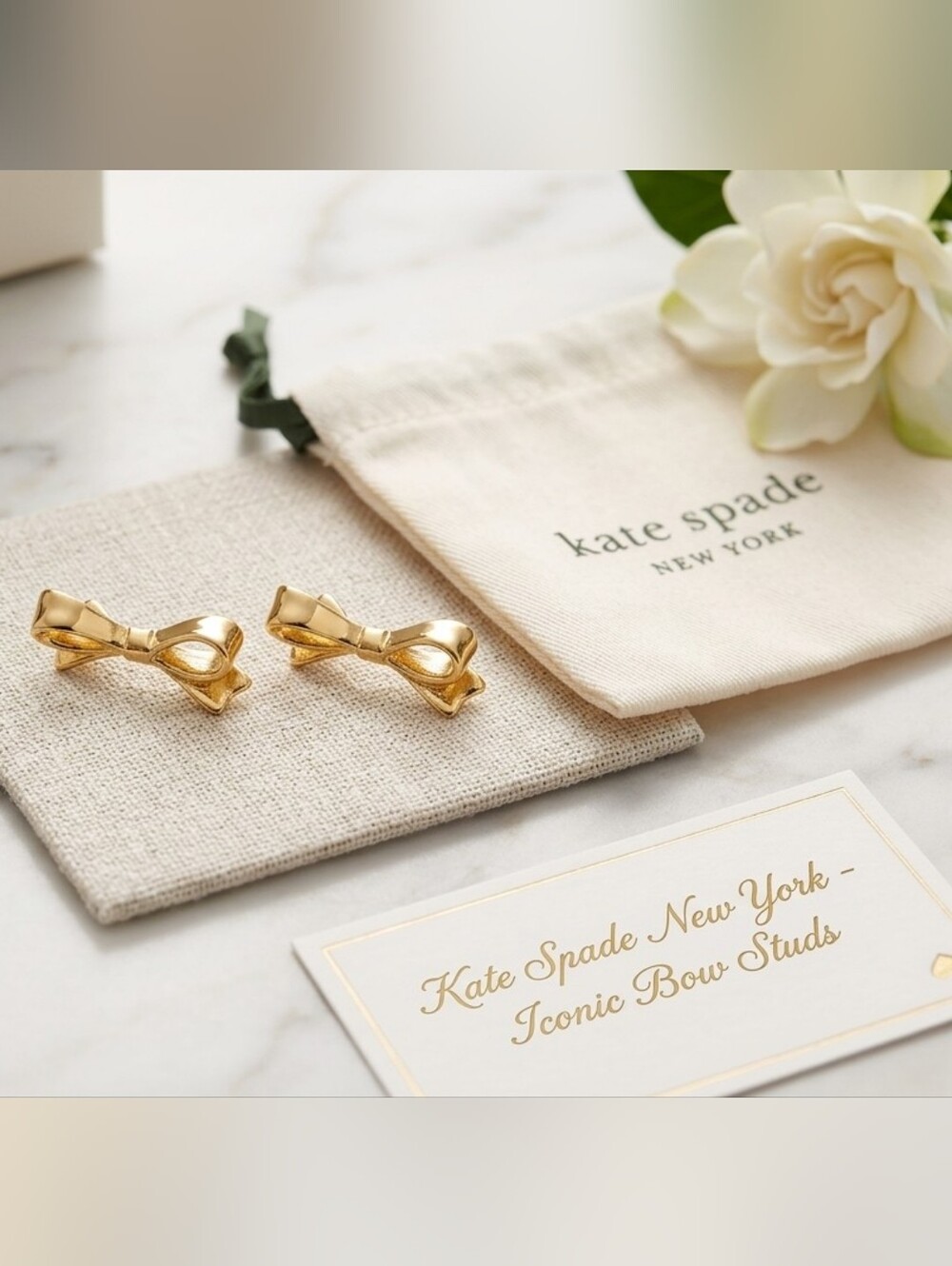 kate spade Gold Bow Stud Earrings